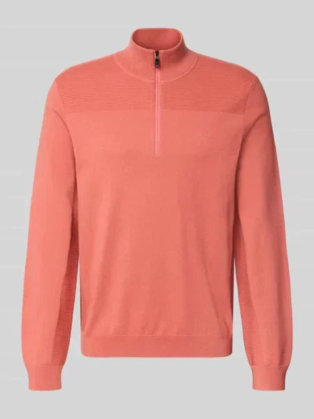Sweter o kroju regular fit z dodatkiem żywej wełny model KN_Momentum-X QZ' Boss Green