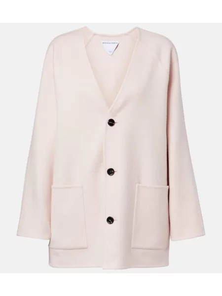 Palton Bottega Veneta de lână roz
