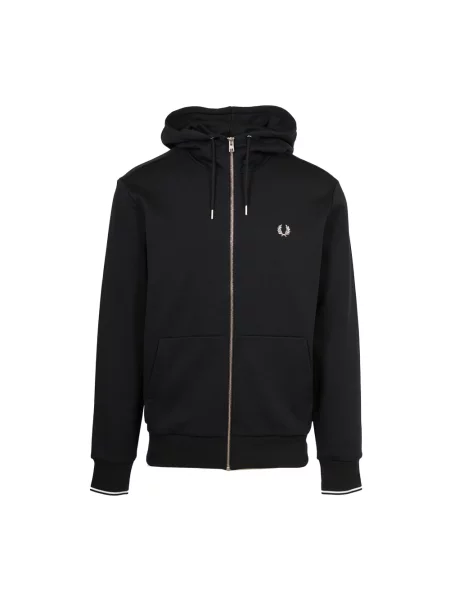Bluza z kapturem Fred Perry z kapturem niebieska