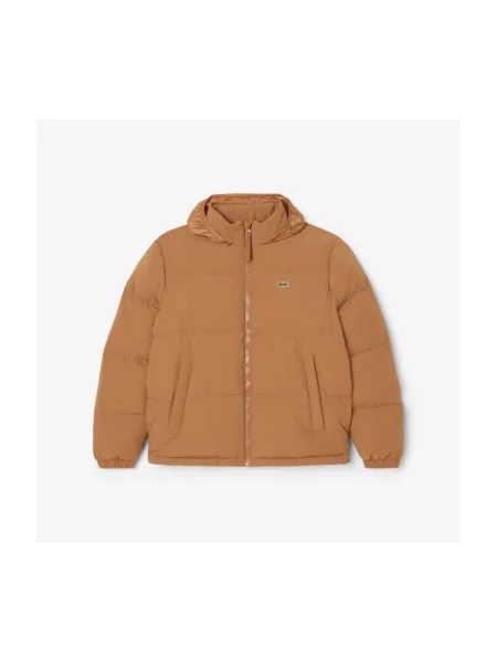 Lacoste Vatovaná bunda hnedá