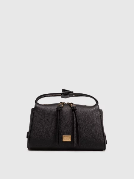 Шкіряна сумка Vittoria Dolce&gabbana чорна