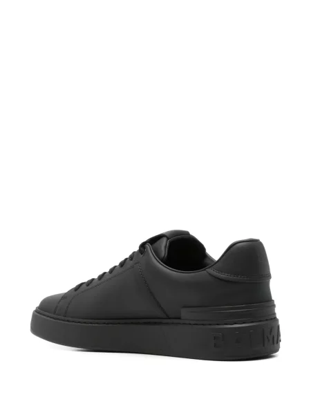 Sneakerși Balmain din piele cu autograf negru