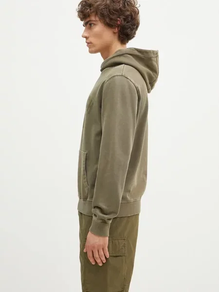 Свитер Woolrich с капюшоном зеленый