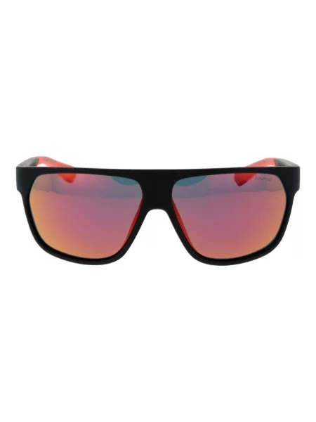 Okulary przeciwsłoneczne Polaroid PLD matte black red/red multilayer polarized czarne