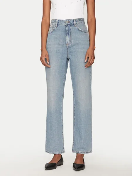 Marella Blugi Mom Mom Fit albastru