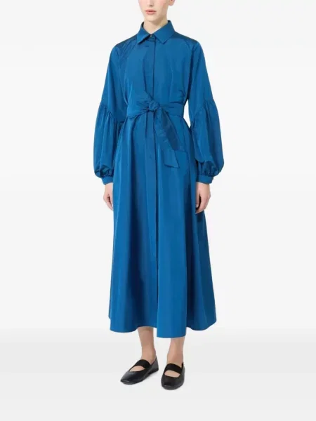 Cu centură rochie midi Max Mara albastru