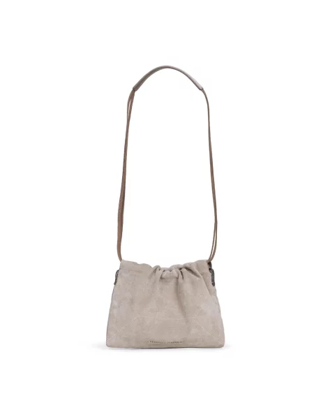 Torebka skórzana Brunello Cucinelli biała