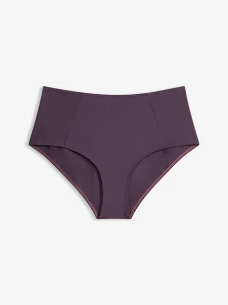 Figi bikini z wysoką talią fioletowe