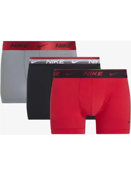 Bokserki Nike Trunk czerwone szare 3 sztuki S czarne