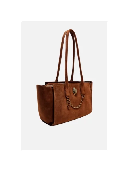 Kurt Geiger London torebka shopper zamszowa Sloane brązowa