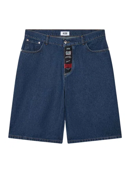 Szorty jeansowe Gcds z logo niebieskie