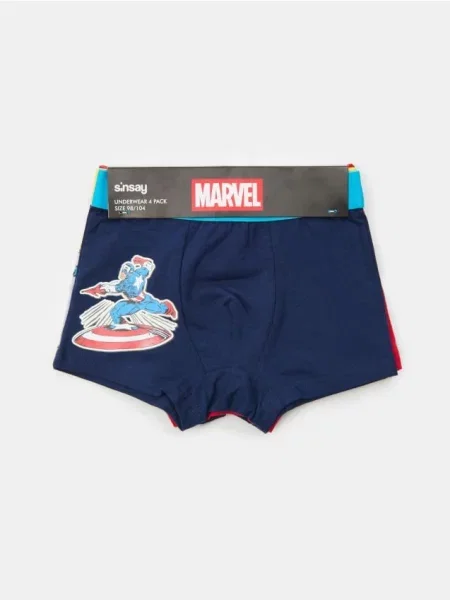 Sinsay boxerky 4 pack Marvel námořnická modrá