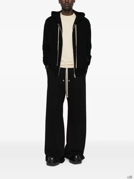 Hanorac cu glugă Rick Owens cu cordon negru