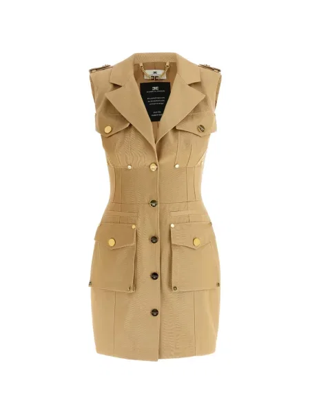 Mały sukienka mini Elisabetta Franchi garniturowa jednorzędowa