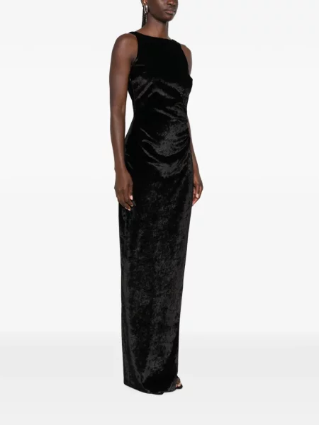 Rochie midi Dondup de catifea negru