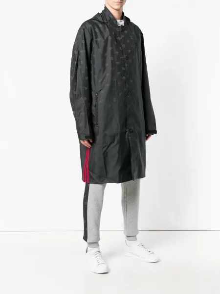Hanorac cu glugă Adidas lung negru
