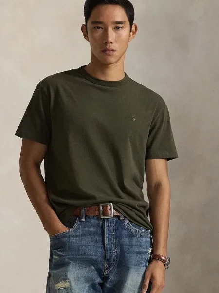 Тениска Polo Ralph Lauren с изчистен дизайн зелено