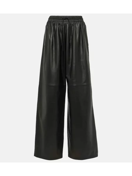 Pantaloni Wardrobe.nyc din piele negru
