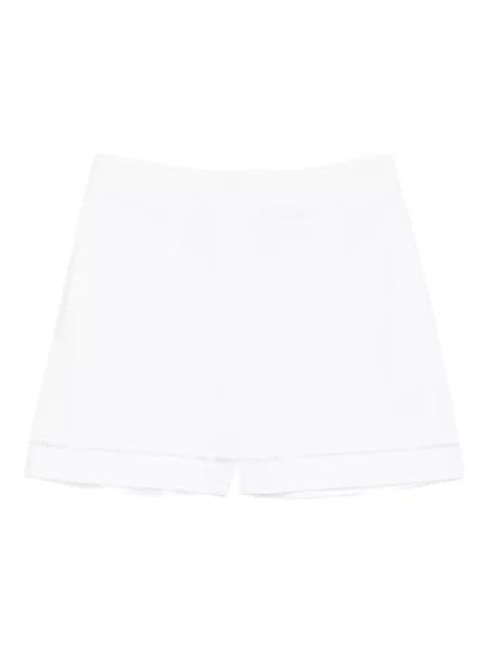 Pantaloni scurți Theory cu broderie alb