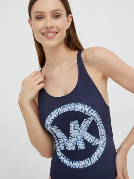 Jednodílné plavky MICHAEL Michael Kors tmavomodrá mírně vyztužený košík
