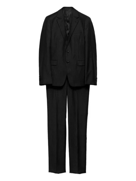 Oblekový oblek Prada s klopou černý