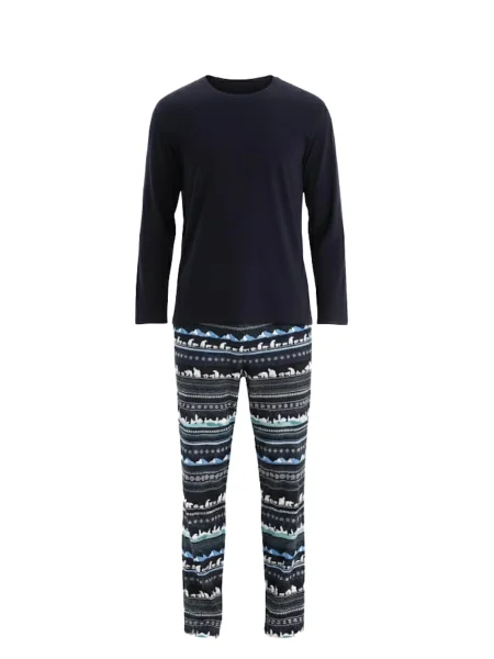 Dagi Pijama lungă / bleumarin albastru