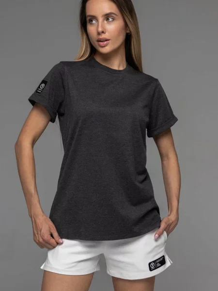 Женская трикотажная футболка сіра