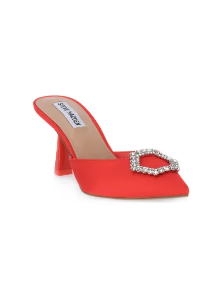 Sandale Steve Madden din satin roșu