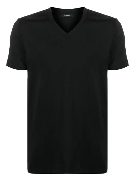 Tricou Tom Ford cu decolteu în V scurt negru