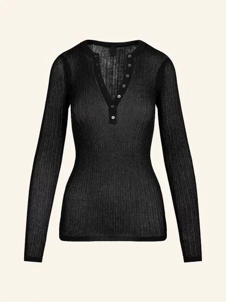 Skims Pohodlné Domácí Tričko Sheer Knit onyx
