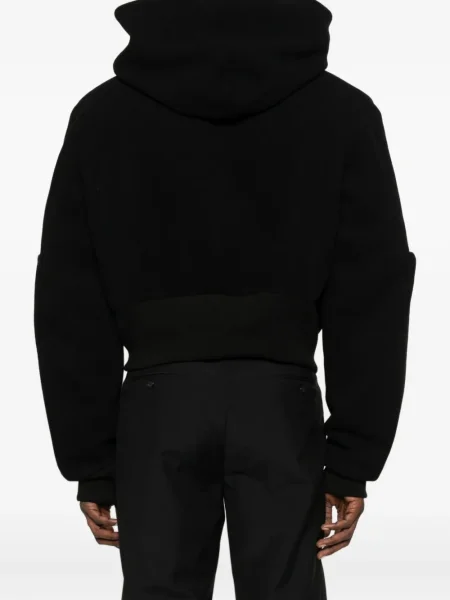 Geacă Rick Owens cu glugă negru