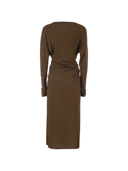 Rochie midi Max Mara drapată maro