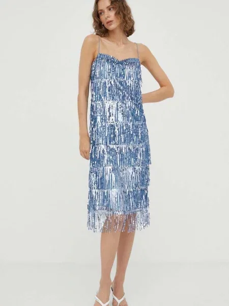 Samsoe Samsoe rochie mini mulata albastru