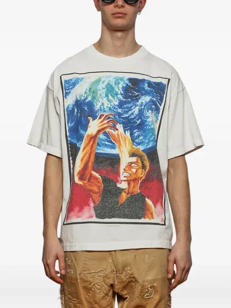 Tricou Saint Mxxxxxx cu imagine alb