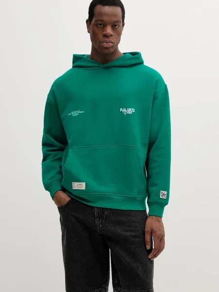Mikina Pepe Jeans COLVILLE HOODIE s kapucí s potiskem zelená