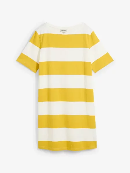 Sukienka T-shirtowa z czystej bawełny organicznej żółta