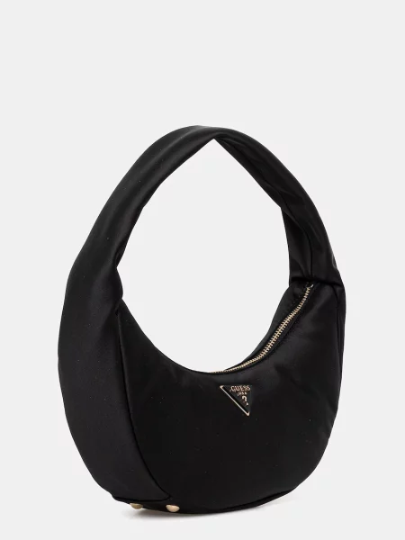 Guess De satin geantă pe umăr SUNETRA MINI negru