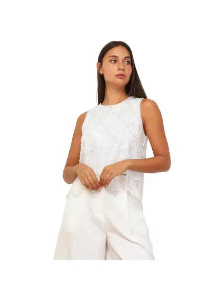 Top La Modeuse alb