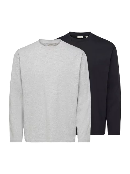 Only & Sons Tricou ONSFRED gri amestecat negru