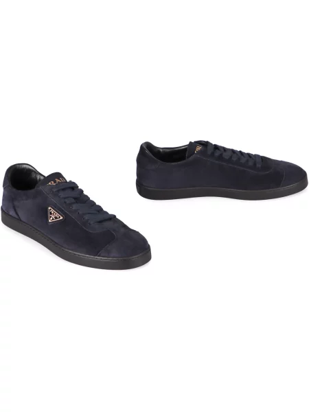 Sneakersy Prada skórzane niebieskie