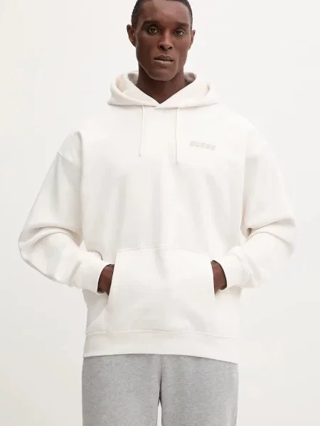 Суичър с качулка Guess с качулка бежово