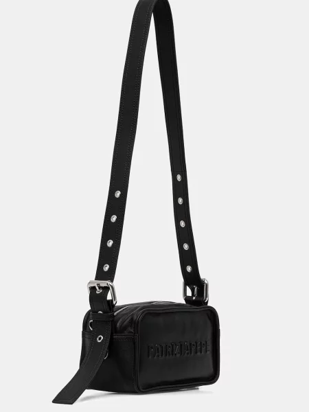 Шкіряна сумочка Patrizia Pepe чорний