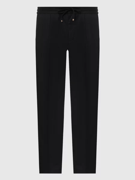Шерстяные брюки Brunello Cucinelli черные