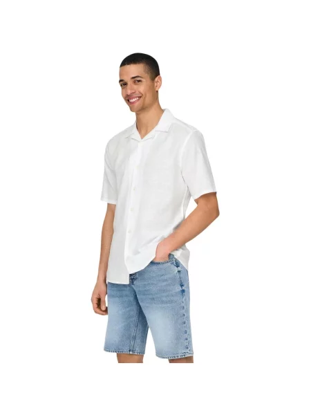 Only & Sons Cămașă CAIDEN murdar alb