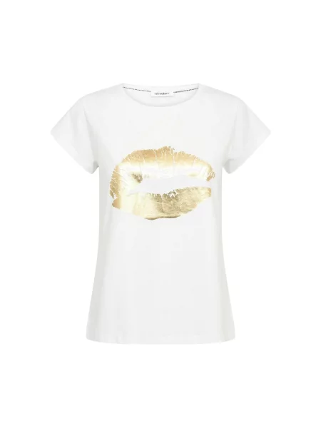 Co'couture Top KissCC auriu alb
