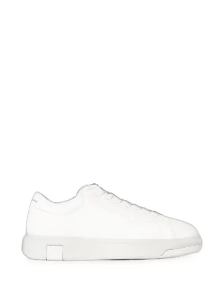 Sneakerși Emporio Armani din piele cu imagine alb
