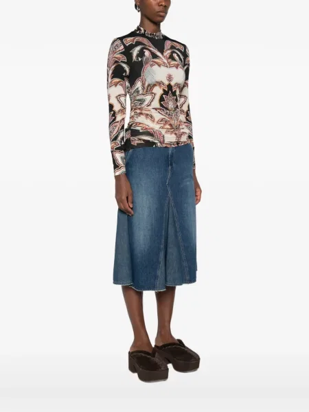 Lung tricou Farm Rio cu imagine negru