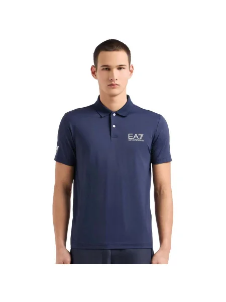 Tenisz póló Ea7 Emporio Armani sötétkék