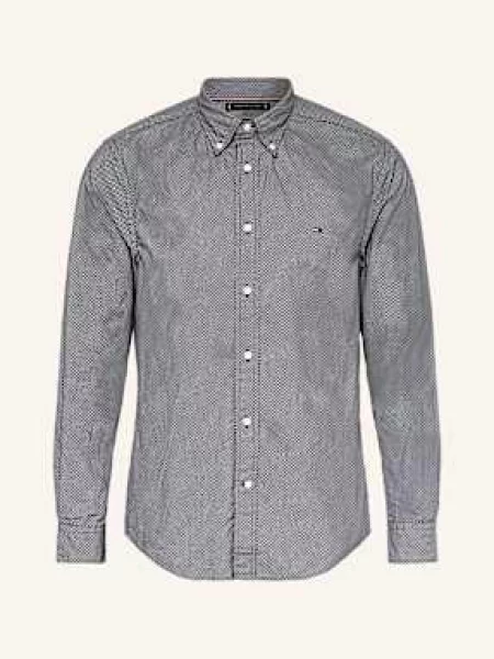 Tommy Hilfiger Košile Regular Fit tmavě modrá bílá