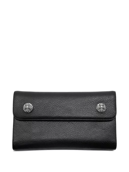 Kožni novčanik Chrome Hearts s uzorkom srca crna